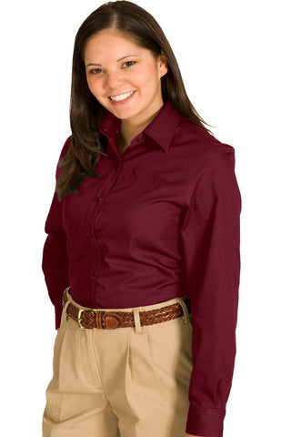 SS Women's Long Sleeve Shirt (5750) - Burgundy