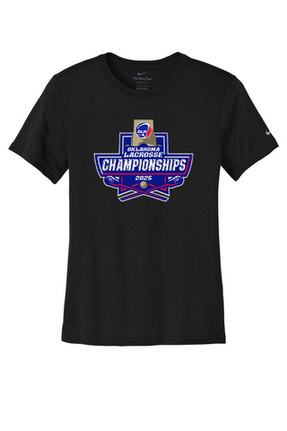 BLACK OLA Championships Nike Women's Swoosh Sleeve rLegend Tee (NKDX8734)