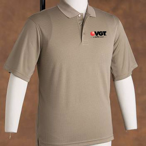 VGT Men's Grid Texture Short Sleeve Shirt  (PB7391)