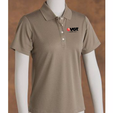 VGT Women's Grid Texture Short Sleeve Shirt   (PB7396)