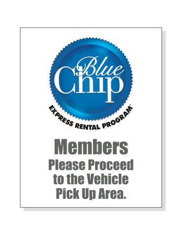 Blue Chip 11" x 14" Stanchion Sign (FA-33)