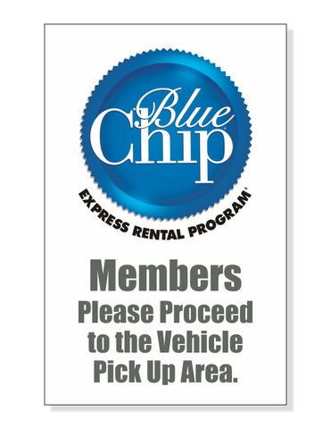 Blue Chip 14" x 22" Stanchion Sign (FA-34)