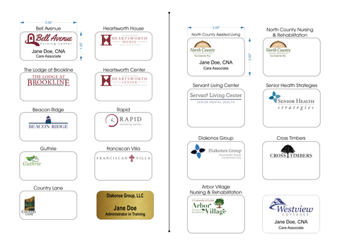 Diakonos Name Badges