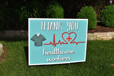 HEALTH CARE WORKERS - Thank You Rectangle