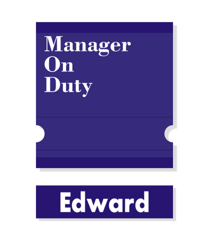 Dollar Manager on Duty Sign (KA-8)