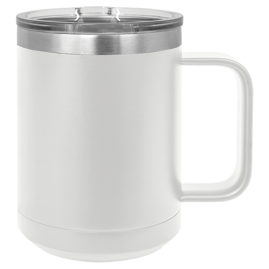 Polar Camel 15 oz. Vacuum Insulated Mug with Slider Lid and Handle 